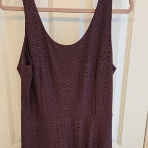 LOFT Brown Sleeveless Tank Dress
